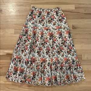 THE GREAT. Floral A-Line Skirt - Multicolor